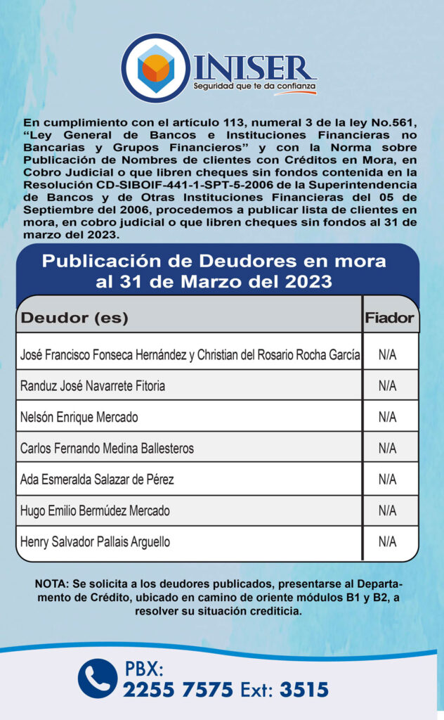 Clientes en Mora a Marzo 2023