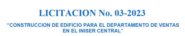 Licitación 03-2023